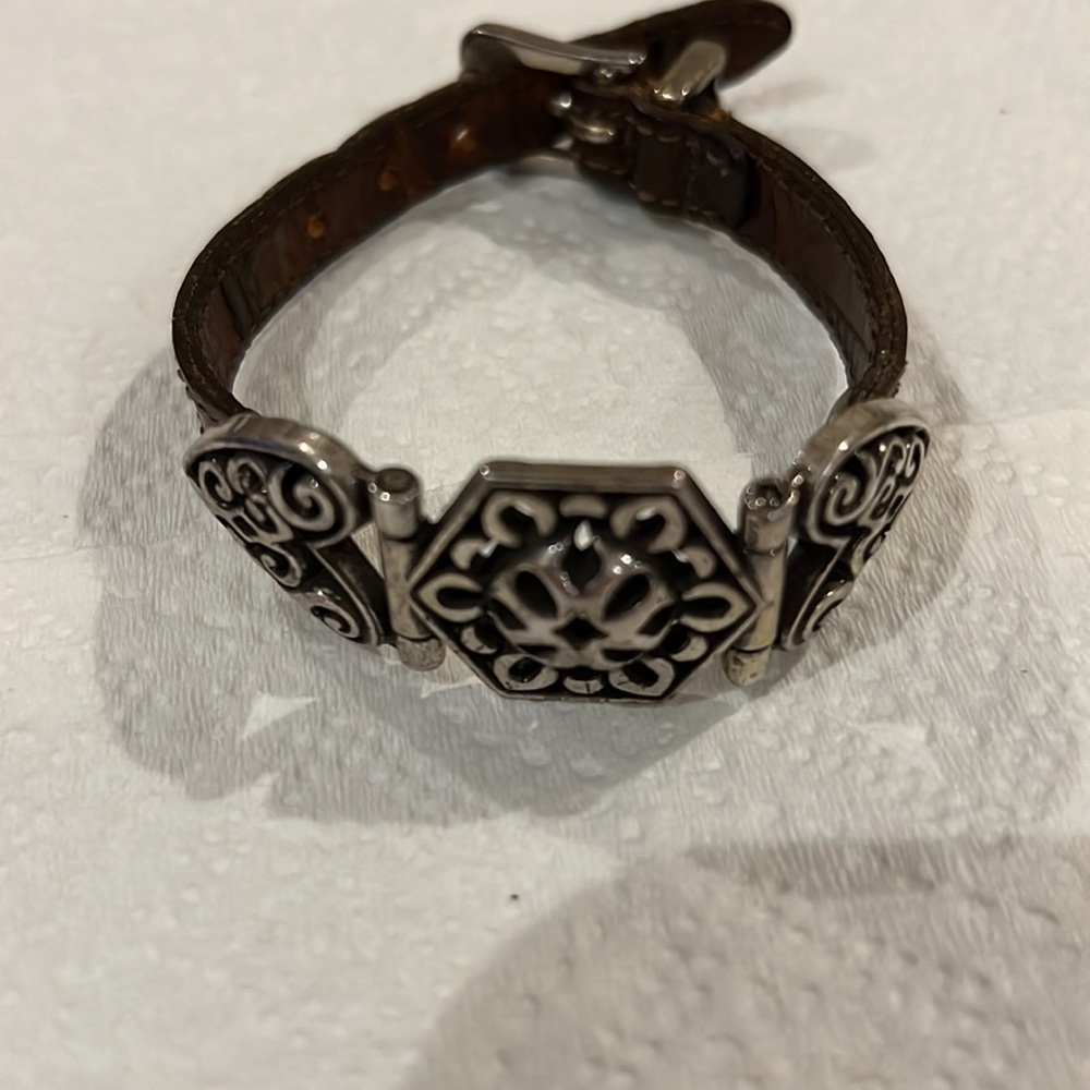Brighton Brown Silvertone Leather Bracelet - Picture 5 of 5